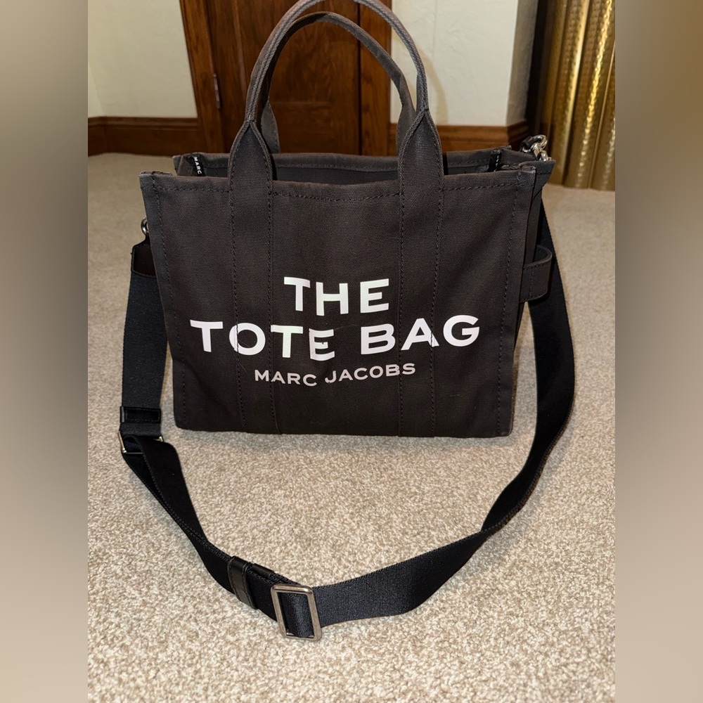 Marc Jacobs Medium Canvas Black Tote Bag